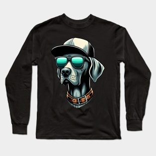 Funny Weimaraner with Sunglasses Long Sleeve T-Shirt